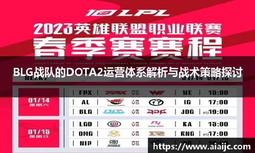 BLG战队的DOTA2运营体系解析与战术策略探讨